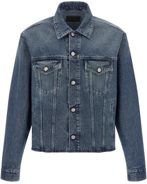 MM6 by Maison Martin Margiela Raw Cut Denim Jacke - Blau
