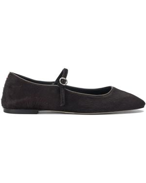 Aeyde "Uma" Mary Jane Ballerinas - Schwarz