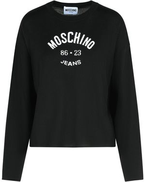 Moschino Black Virgin Wollpullover - Schwarz