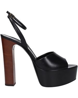 Saint Laurent Sandali Jodie Donna Pelle Nero - Black