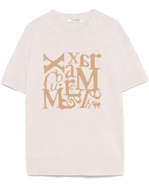 Max Mara Logo T Shirt - White