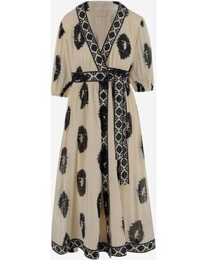 CALLING JUNE Marlin Cotton Midi Dress - Natural