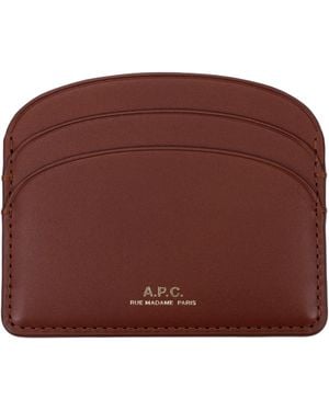 A.P.C. Leather Document Holder - Brown