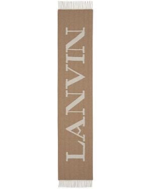 Lanvin Scarf Curb Logo 35X200 Accessories - Natural