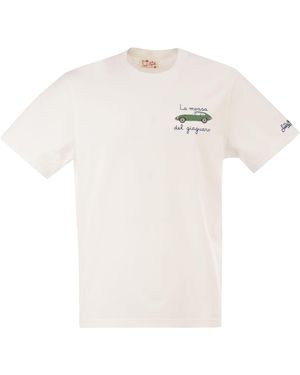 MC2 Saint Barth T Shirt With Embroidery On The Chest - White