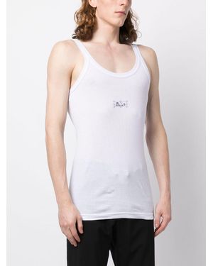 Random Identities Logo Rib Tanktop - White