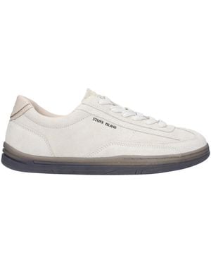Stone Island Trainers Rock Uomo Camoscio/Ecru - White