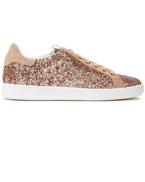 Sergio Rossi Glittered Woven Trainers - Brown