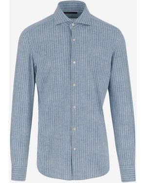 Brian Dales Classic Striped Shirt - Blue