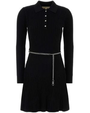 MICHAEL Michael Kors Visc Polo Flare Mini Drs - Black
