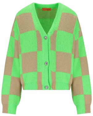 Stine Goya Amara And Chequered Cardigan - Green