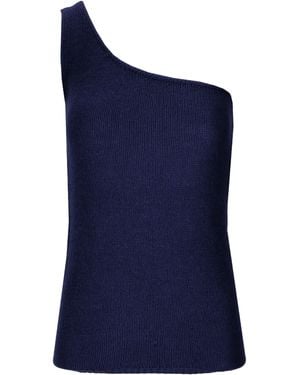 LA ROSE One-Shoulder-Cash-Top - Blau