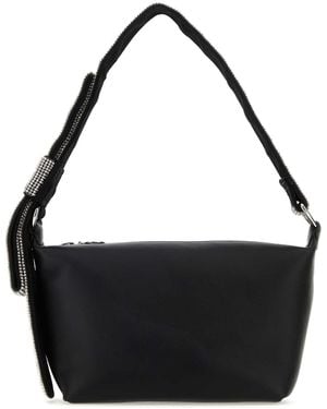 Kara Nappa Leather Shoulder Bag - Black