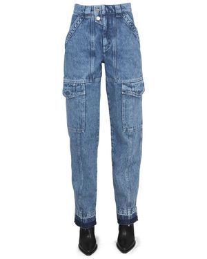 Isabel Marant Tapered High Rise Jeans - Blue