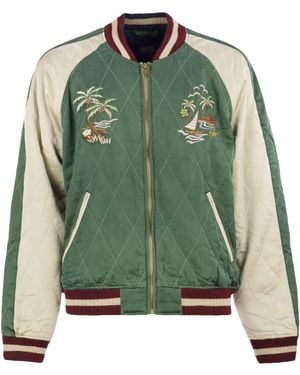Polo Ralph Lauren Embroidered Satin Jacket - Green