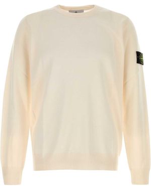 Stone Island Crew Neck Jumper - White