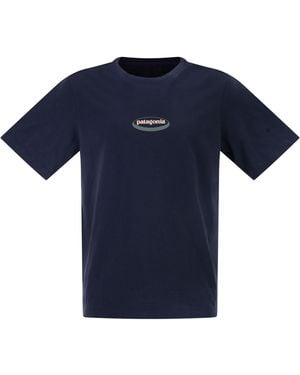 Patagonia T Shirt With Logo On The Back - Blue