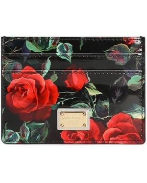 Dolce & Gabbana Kaarthouder Met Rozenprint - Rood