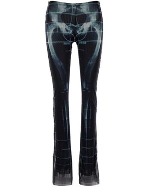 Jean Paul Gaultier Printed Tulle Pant - Blue