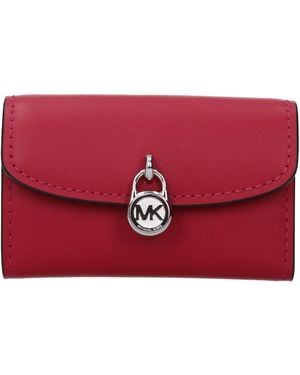 Michael Kors Lyra Wallet/Dark Raspberry Leather - Red