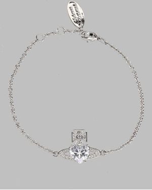 Vivienne Westwood Elegant Mini Brass Bracelet - Grey