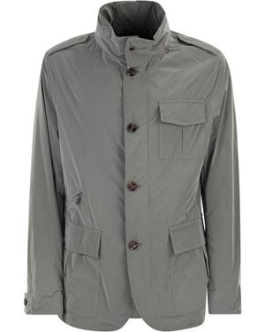 Moorer Porto Os Feldjacke aus Mikrofaser - Grau