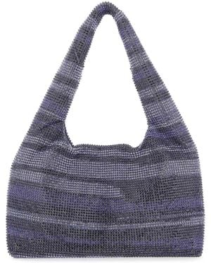 Kara Rhinestones Mini Handbag Borse A Mano - Grey