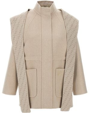 Fendi Ff Wolparka - Naturel