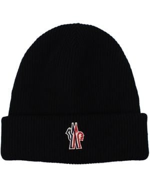 Moncler Knit Hats Virgin Wool - Black