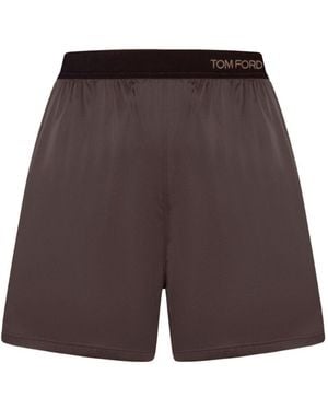 Tom Ford Pyjama-Shorts aus Seide - Lila