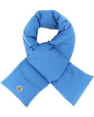 Moncler Padded Scarf Scarves And Foulards - Blue