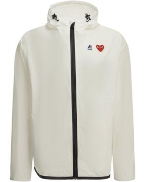 COMME DES GARÇONS PLAY Regenjas " K Way". - Wit