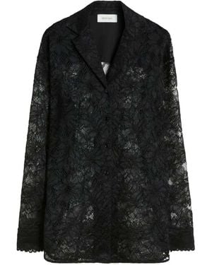 Sportmax Floral Lace Shirt - Black