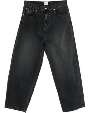 Arte' Fade Wash Baggy Trousers - Grey