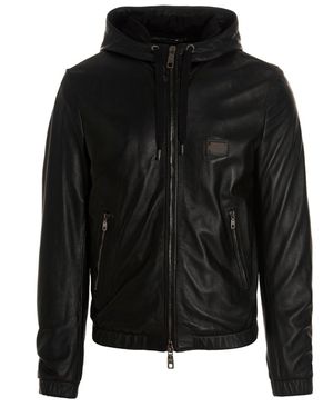 Dolce & Gabbana 'dg Essential' Hooded Jacket - Zwart