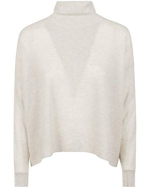 C.t. Plage Cashmere High Neck Jumper - White