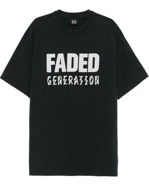 44 Label Group T Shirt Faded Generation Nera - Black