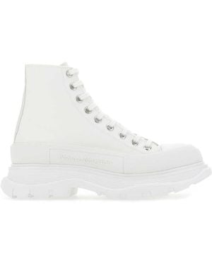McQueen Canvas Canvas Sack Sneakers - White