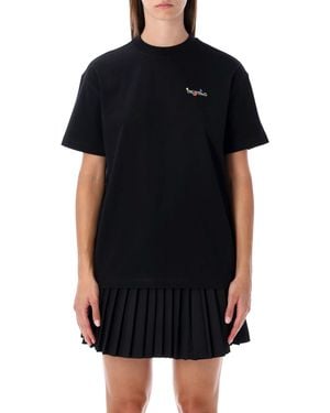 Off-White c/o Virgil Abloh Arrow Glass Flower Cotton Logo T-Shirt - Black