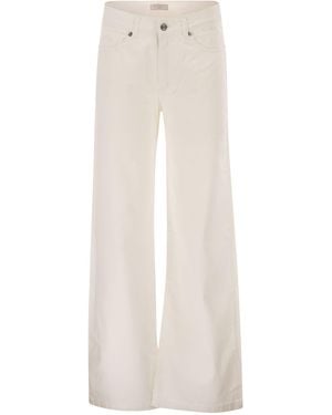 Antonelli Jeans aus Bio-Baumwolle mit weitem Bein - Weiß
