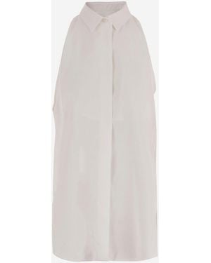 DARKPARK Viscose Blend Sleeveless Shirt - White