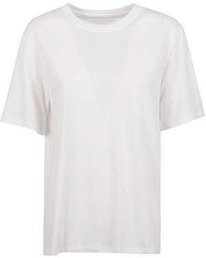Majestic Cotton Crewneck Top - White