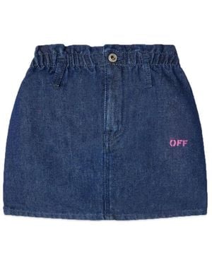 Off-White c/o Virgil Abloh Off Print Plain Denim Skirt - Blue