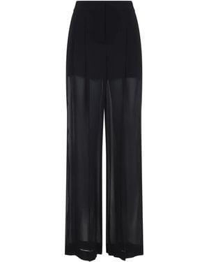 Alberta Ferretti Georgette Trousers - Black