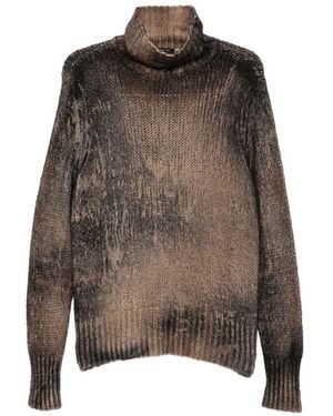 Avant Toi Cahsmere Turtke Neck Jumper - Brown