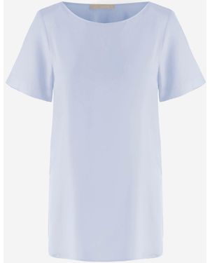 Allude Stretch-Seiden-T-Shirt - Weiß