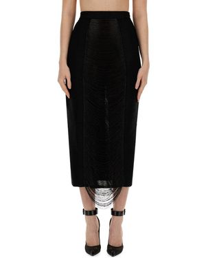 McQueen Elegant Long Skirt - Black