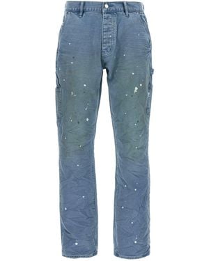 Purple P092 Copper Plate Carpenter Pants - Blue