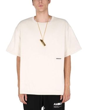 Ambush Padded T-Shirt With Embroidered Logo - White
