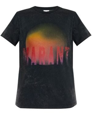 Isabel Marant T -Shirt mit Druck - Schwarz